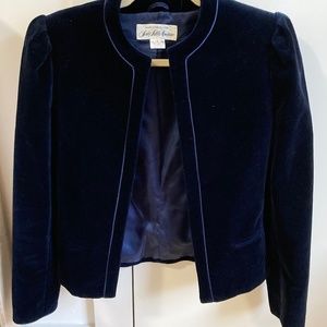 Vintage Saks Fifth Avenue Navy Velvet (100% cotton) Jacket